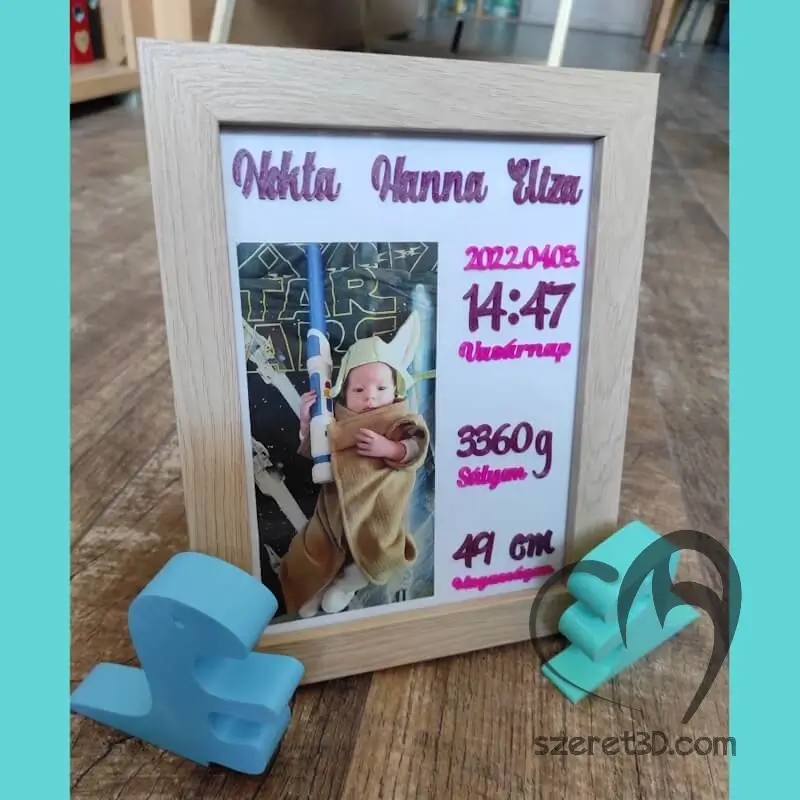 "Baba született!" - Babaköszöntő kép keretben