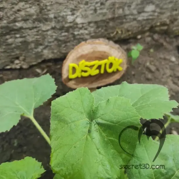 Palánta jelölő kertbe vagy erkélyre - faszelet alapon - Image 3