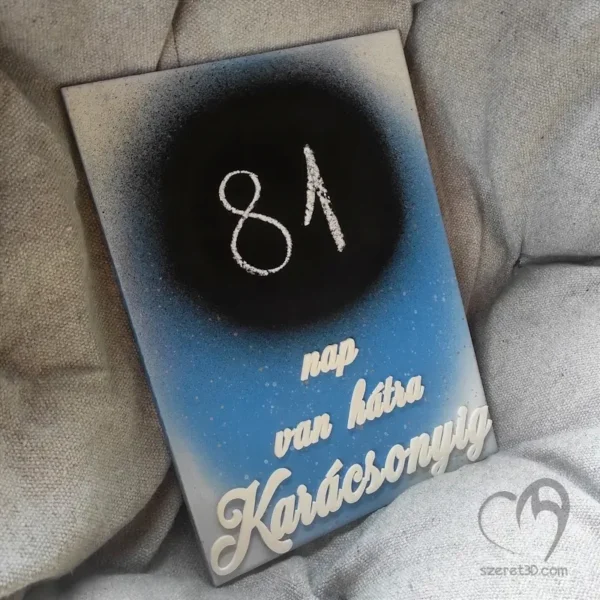 Karácsonyi visszaszámláló 3. - krétával írható