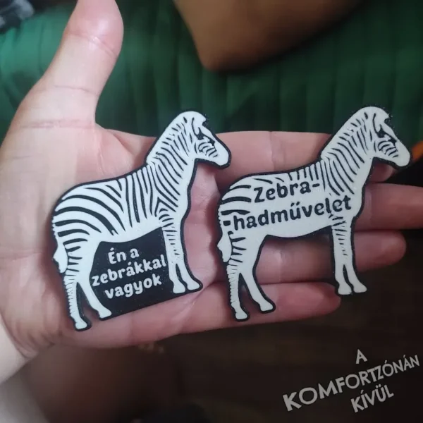 Zebra-hadművelet hűtőmágnes/kitűző -  változatban - Image 4