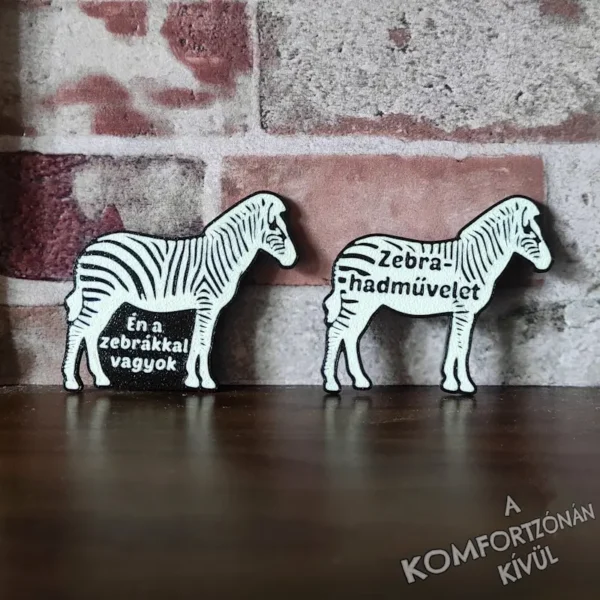 Zebra-hadművelet hűtőmágnes/kitűző -  változatban