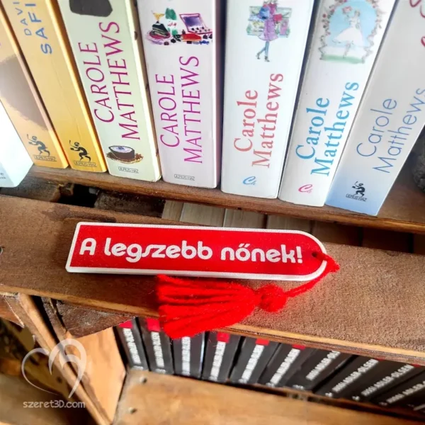 Feliratos könyvjelző - "A legszebb nőnek!" - Image 4