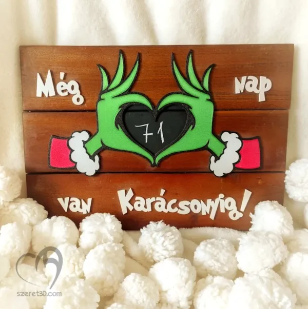 Grincs karácsonyi visszaszámláló - 2 változatban