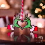 Grincs kéz karácsonyfadísz - Több változatban